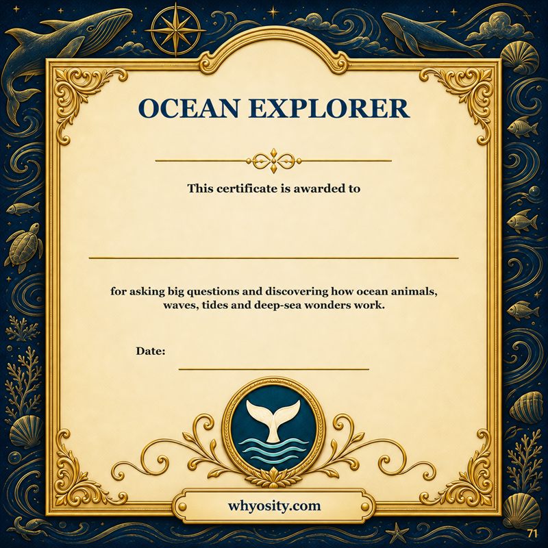 Ocean Explorer certificate